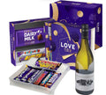 I LOVE YOU" SELECTION BOX & WHITE WINE GIFT