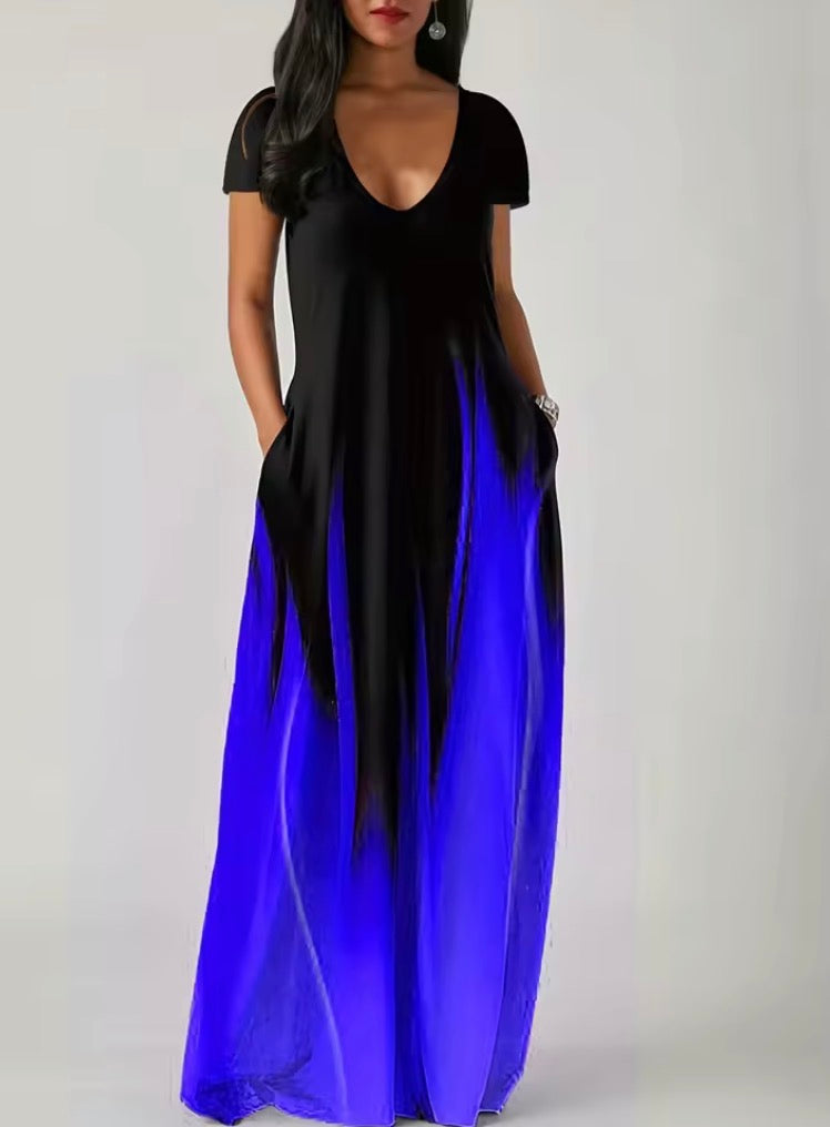 New Summer Loose Print Casual Women's Dress