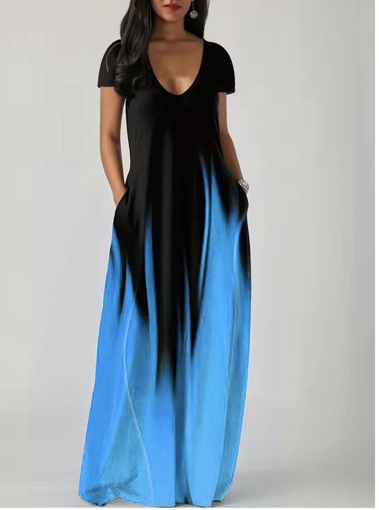 New Summer Loose Print Casual Women's Dress