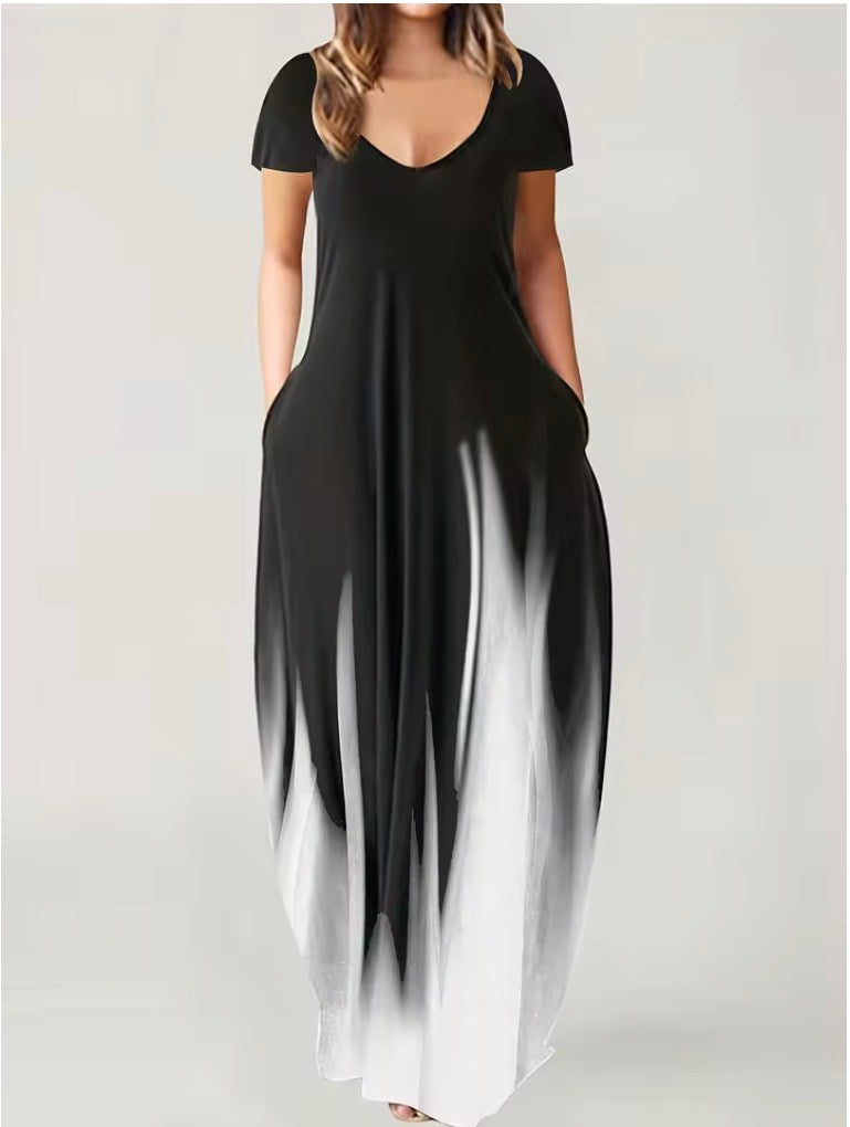 New Summer Loose Print Casual Women's Dress