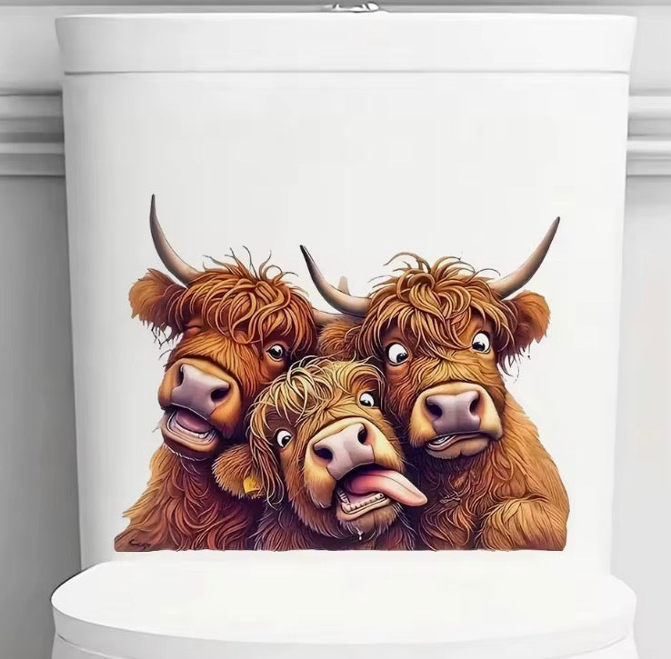 Highland Cow Vinyl Sticker