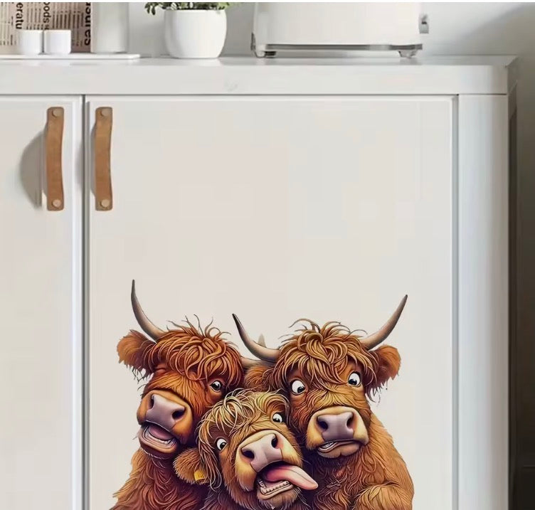 Highland Cow Vinyl Sticker