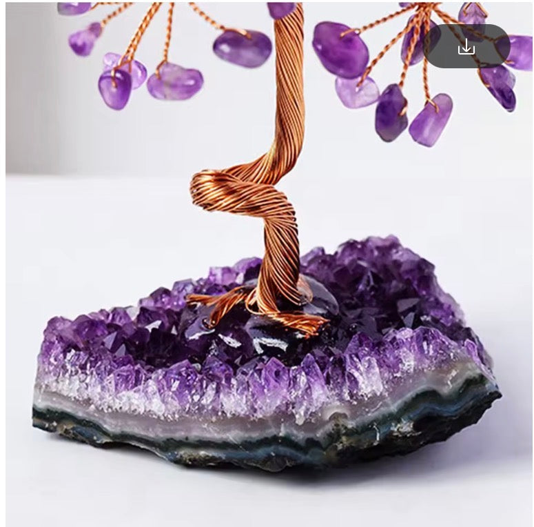 Amethyst Healing Crystals Stones Tree
