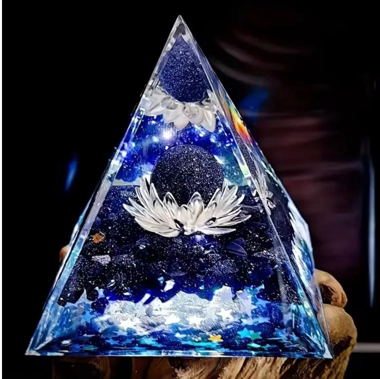 Galaxy Crystal Pyramid Ornament