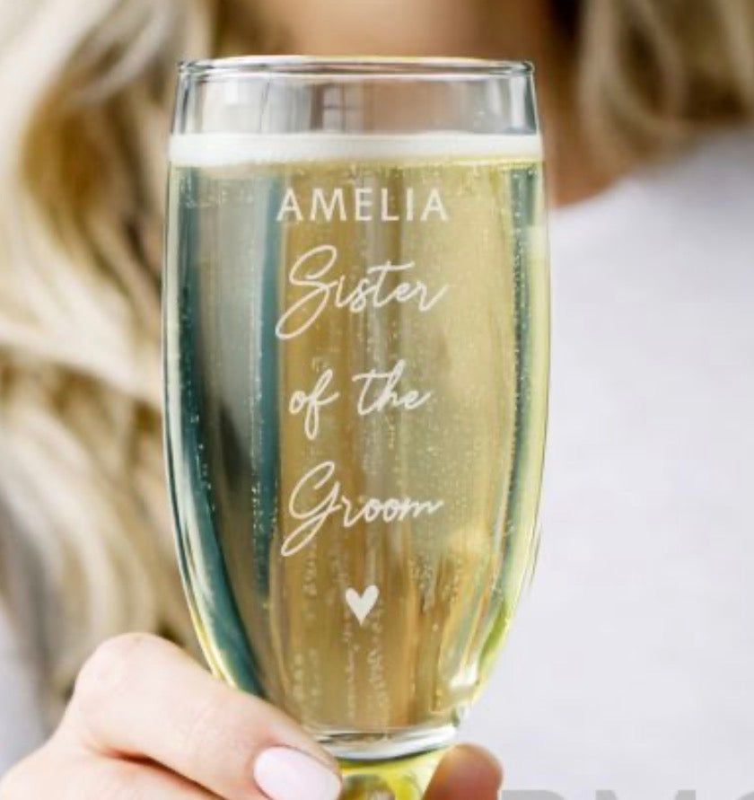 Personalised Free Text Wedding Flute