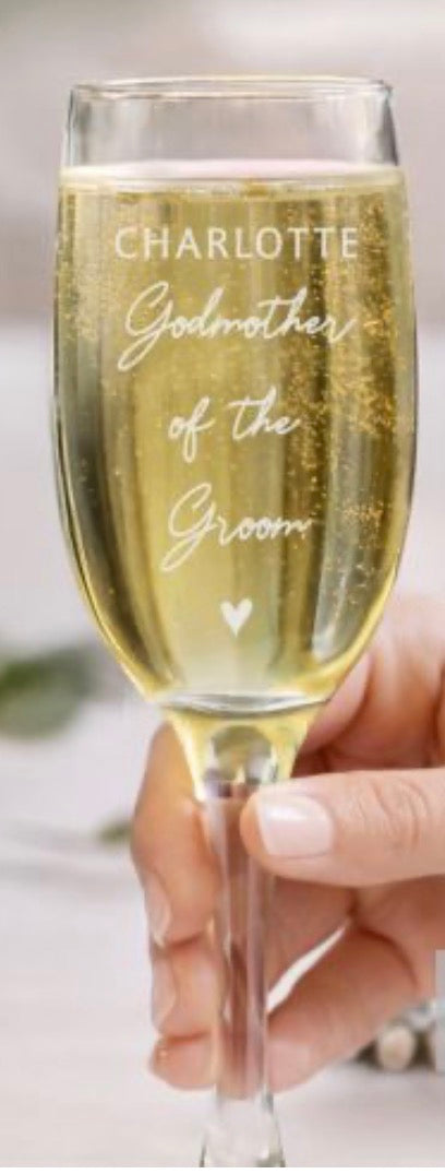 Personalised Free Text Wedding Flute