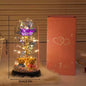 LED Crystal Rose Dome with Teddy Bears