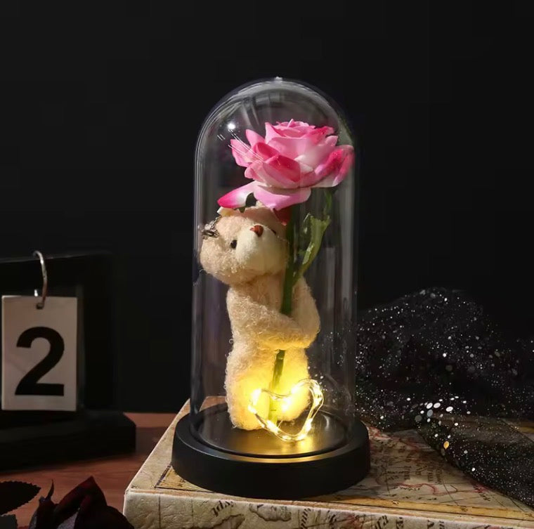 Eternal Rose Flower Artificial Rose LED