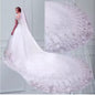 Wide Tail Single Layer Sequin Lace Bridal Wedding Veil