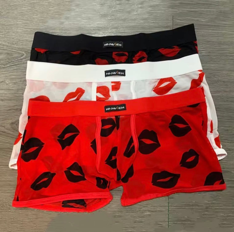 Men's Sexy Sheer Mesh Boxers