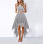 Elegant Lace Hollow out Shantung Evening Dress