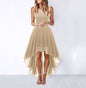 Elegant Lace Hollow out Shantung Evening Dress