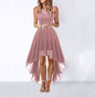 Elegant Lace Hollow out Shantung Evening Dress
