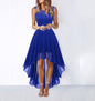 Elegant Lace Hollow out Shantung Evening Dress