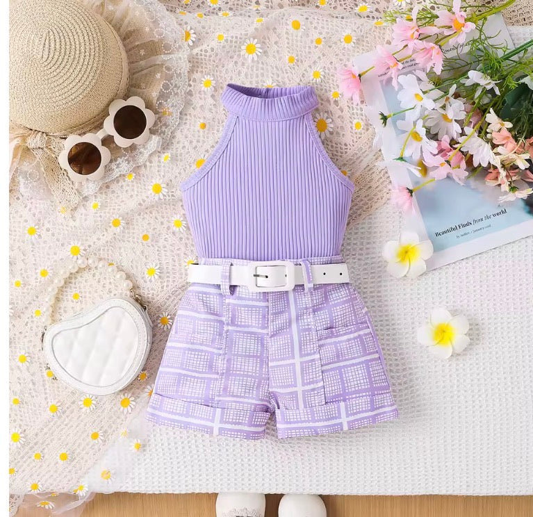 Girls Summer Shorts Set