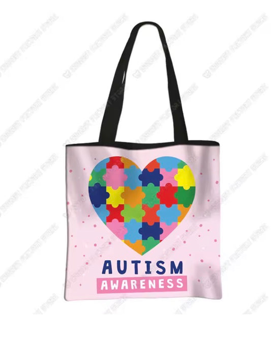 Autism Awareness Tote Bag Autism Shopping Bag