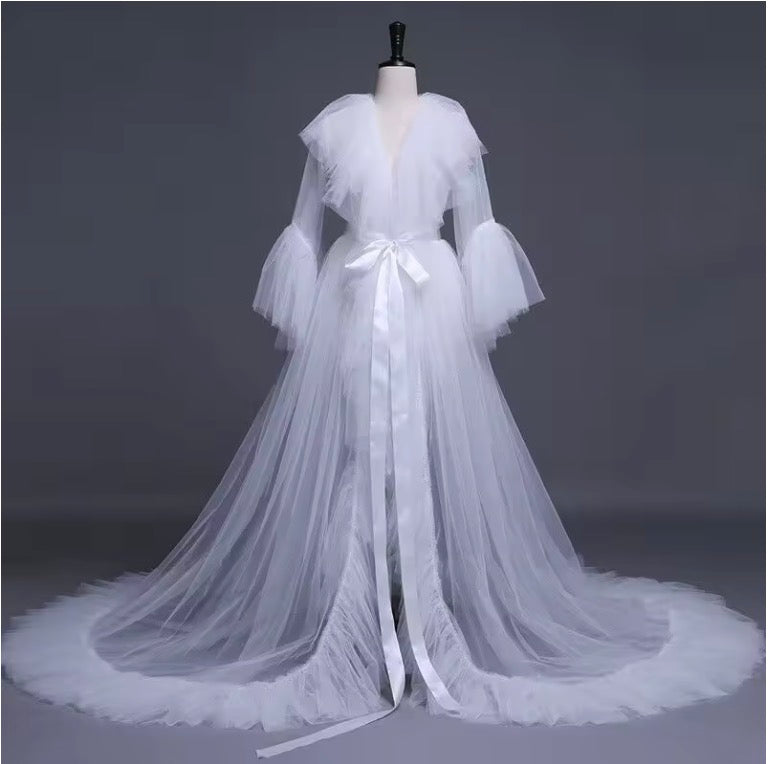 Women's Elegant Mesh Lingerie Nightgown Floor Length