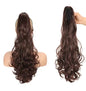 Wig ponytail long curly hair grab clip synthetic