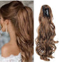 Wig ponytail long curly hair grab clip synthetic