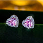 Cute Female Small Heart Stud Earrings