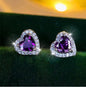 Cute Female Small Heart Stud Earrings