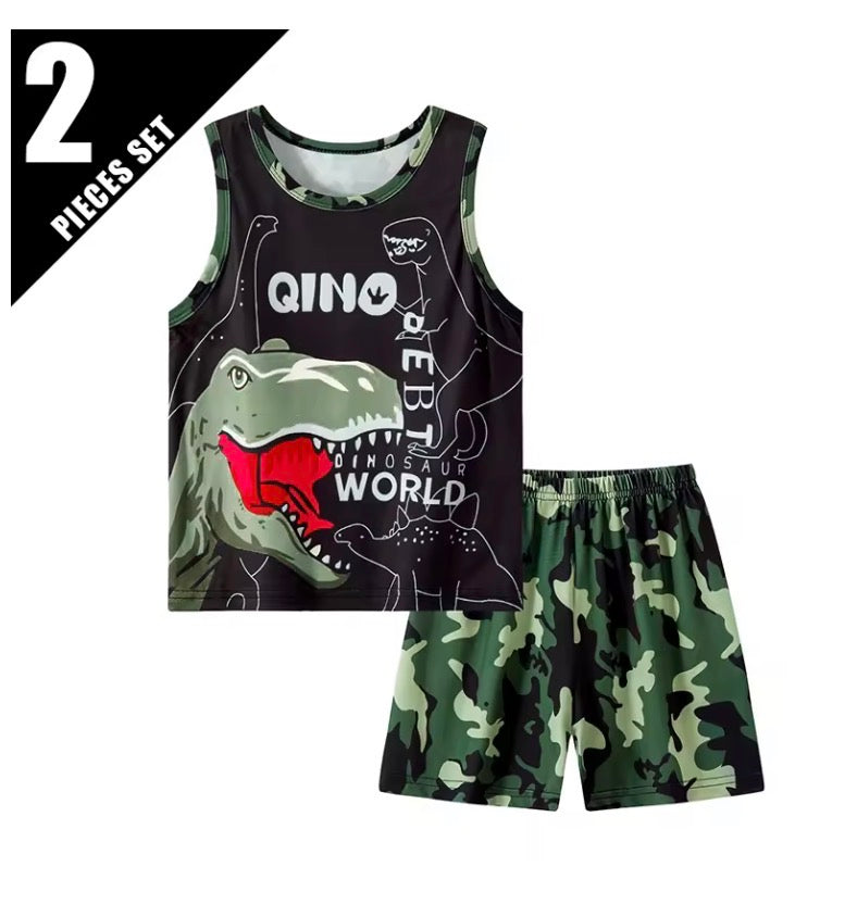 2 Pcs Summer Children's Camouflage