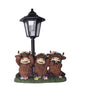 Three Highland Cattle Statues with Solar Lights
