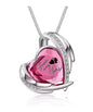 Memorial Cremation Heart Urn Necklace - Birth Month Colour