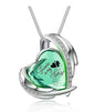 Memorial Cremation Heart Urn Necklace - Birth Month Colour