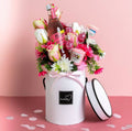 THE PINK LEMONADE AND YANKEE CANDLE HAT BOX BOUQUET
