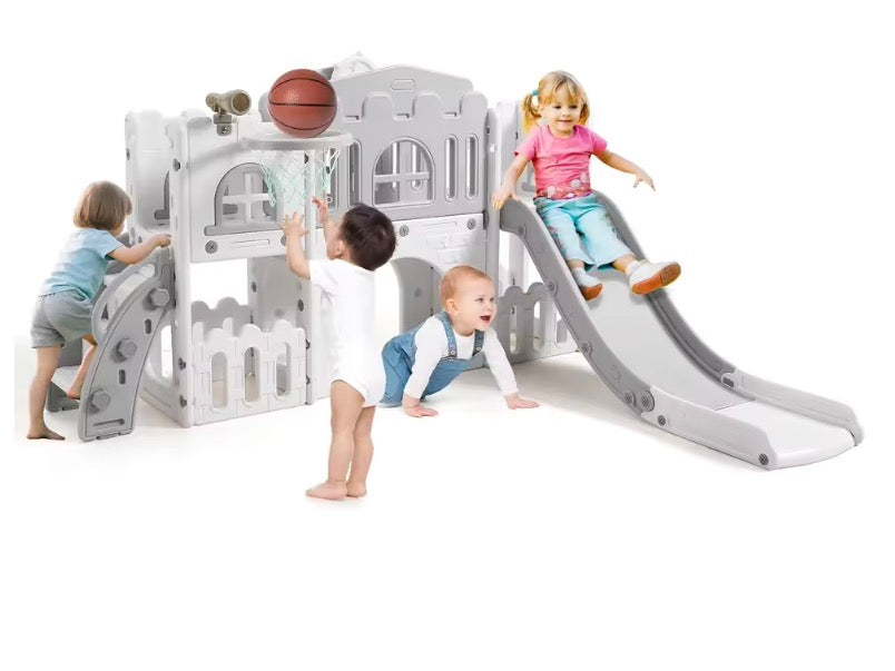 Kids Slide 8 In 1, Large Toddler Slide Playground