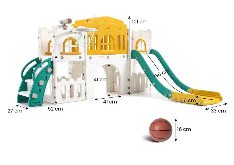 Kids Slide 8 In 1, Large Toddler Slide Playground