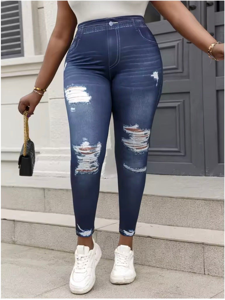 Plus Size Women's Slim Fit Leggings