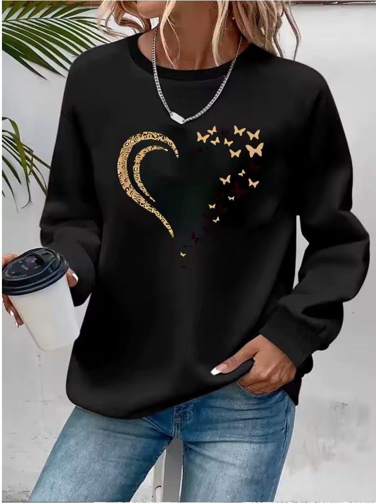 Style Of Long-Sleeved, Large-Sized Sweatshirt