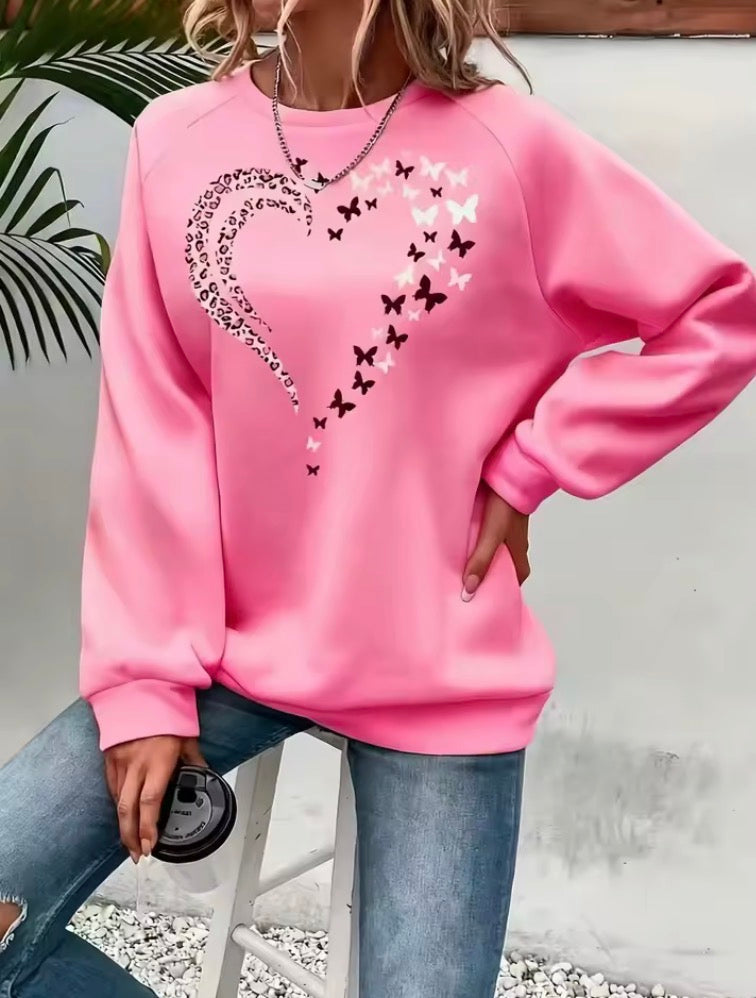 Style Of Long-Sleeved, Large-Sized Sweatshirt