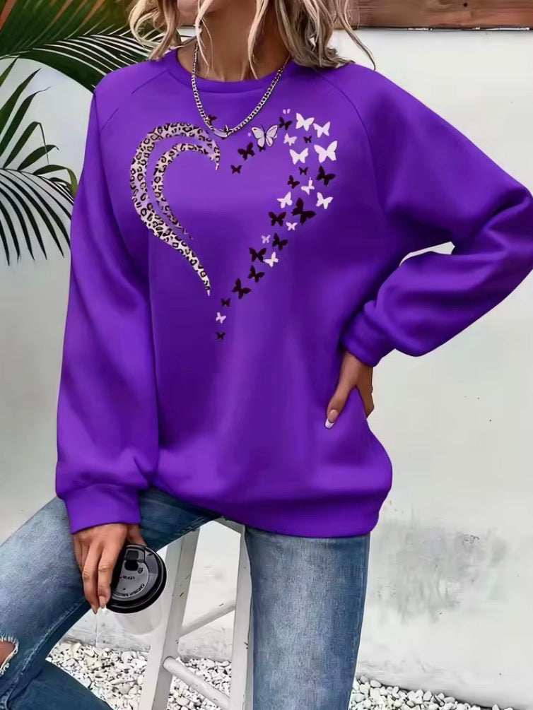 Style Of Long-Sleeved, Large-Sized Sweatshirt