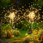 Solar LED Garden Ground Socket Light Firework Decor