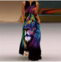 Vintage Print Maxi Dress For Women