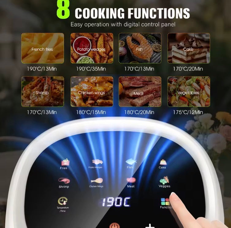 5L AIR FRYER LARGE TRANSPARENT MULTIFUNCTION