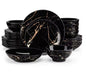 24 Piece Gold Splash Glaze Dinnerware Sets Porcelain