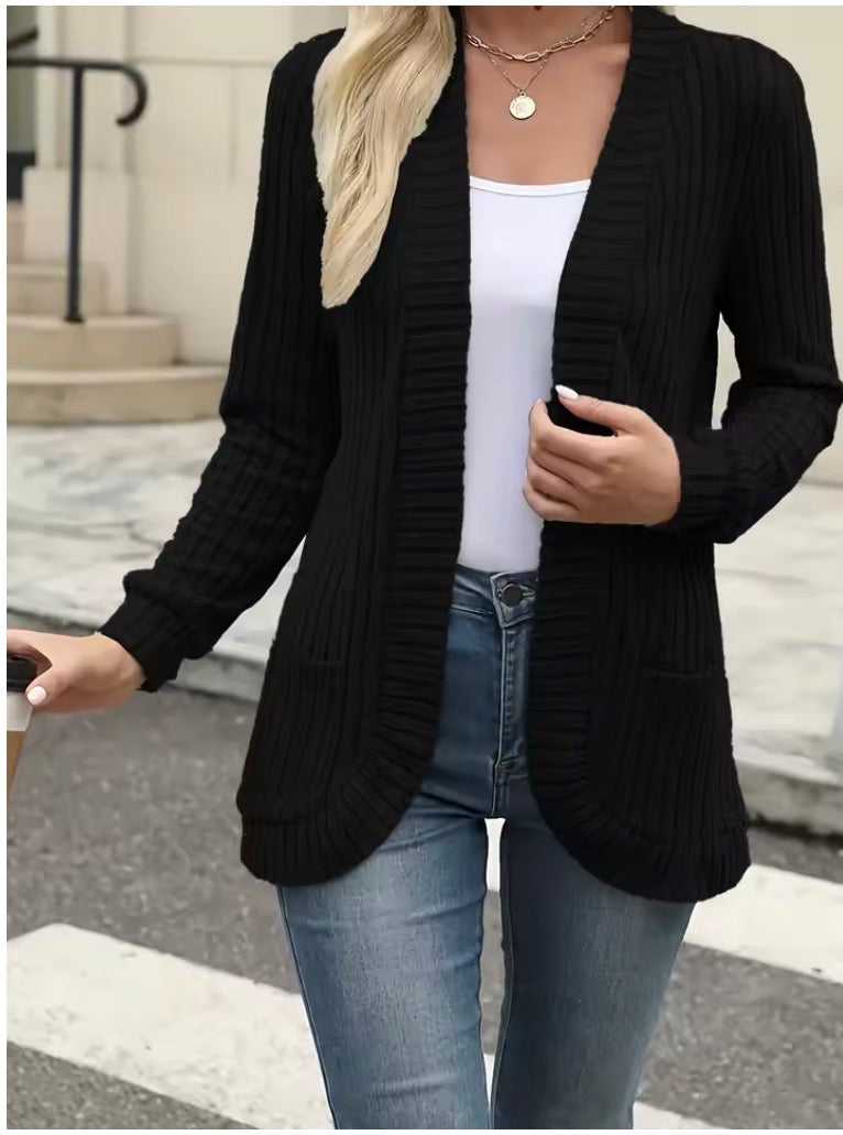 New Solid Color Casual Ribbed Brushed Patchwork