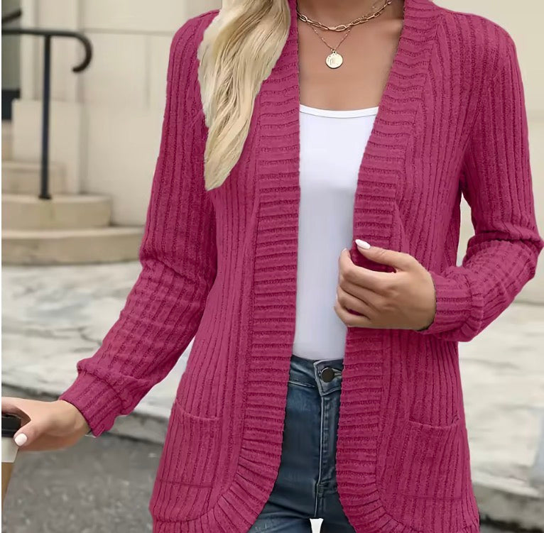 New Solid Color Casual Ribbed Brushed Patchwork