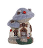 Mushroom House Sculpture with Solar Light