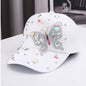 Colorful Rhinestone Butterfly Baseball Cap,
