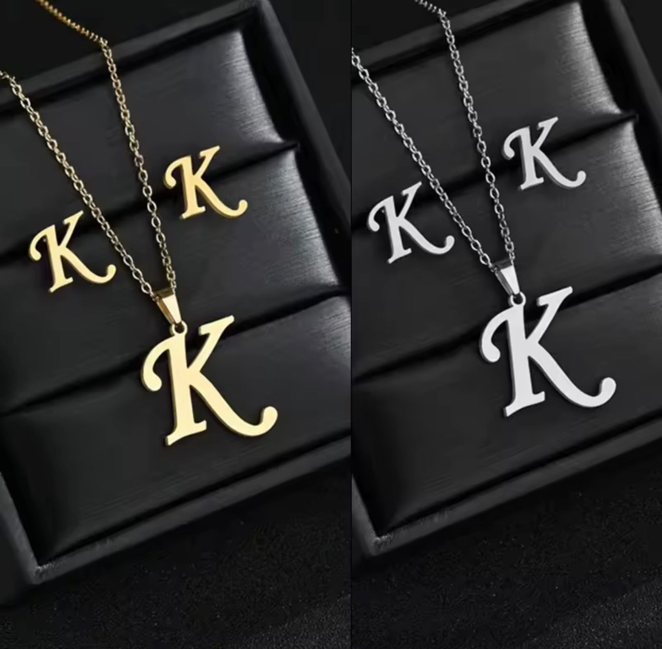 Fashion Stainless Steel A-Z Alphabet Initial Necklac