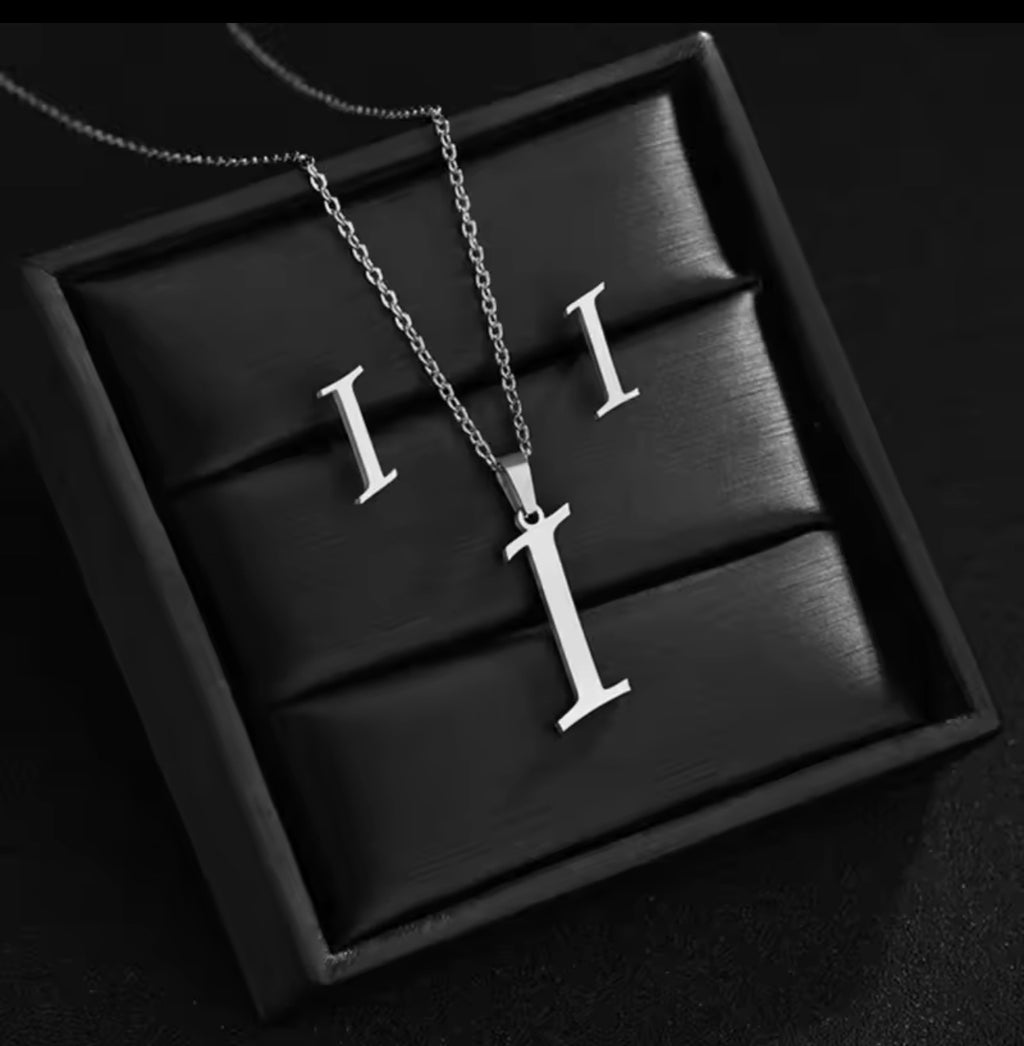 Fashion Stainless Steel A-Z Alphabet Initial Necklac