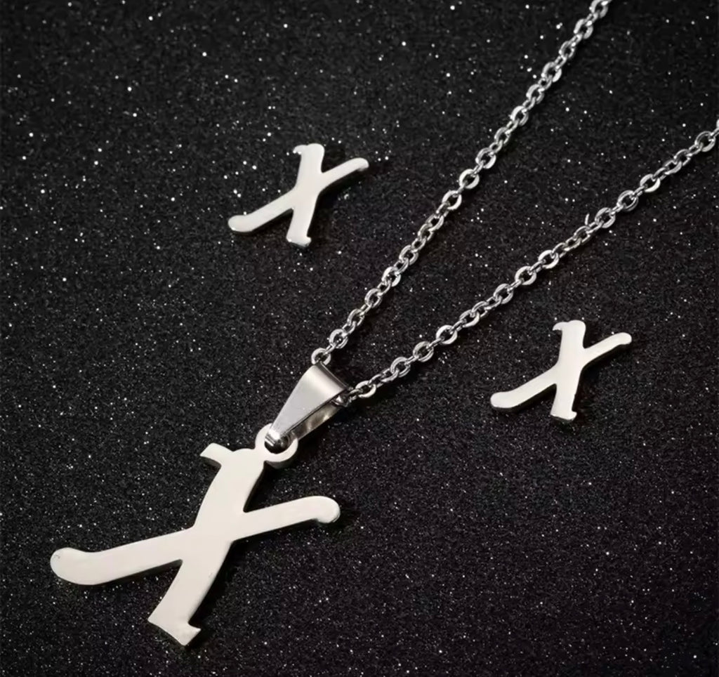Fashion Stainless Steel A-Z Alphabet Initial Necklac