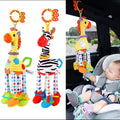 Soft Giraffe & Zebra Plush Rattle with Teether