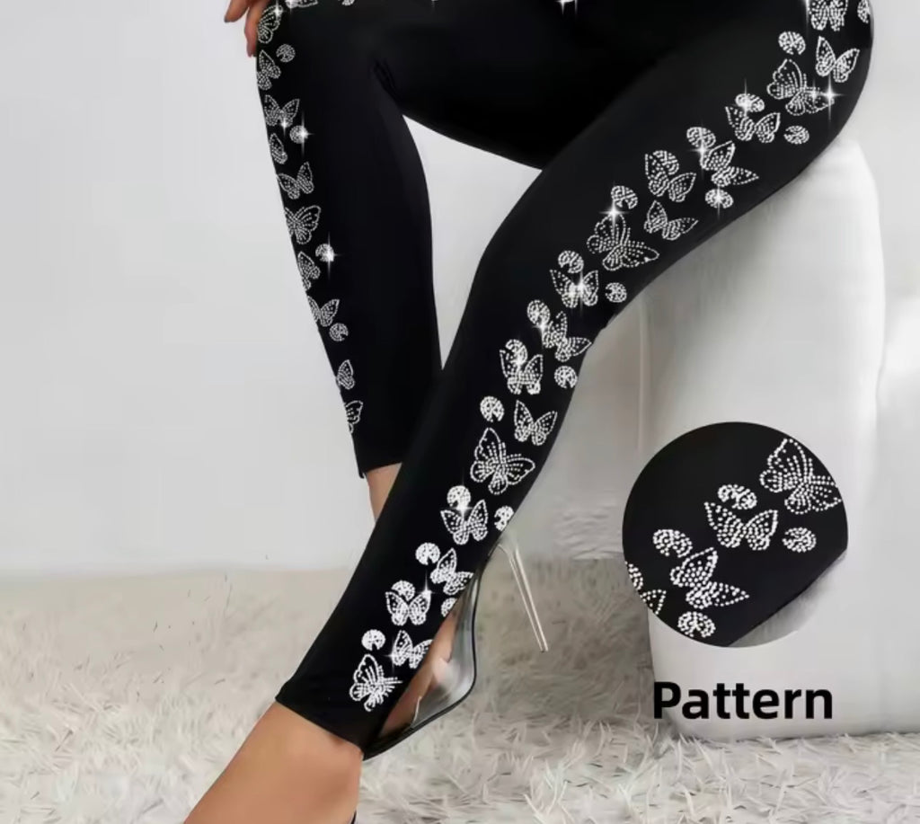 Butterfly Sparkle High-Waist Leggings