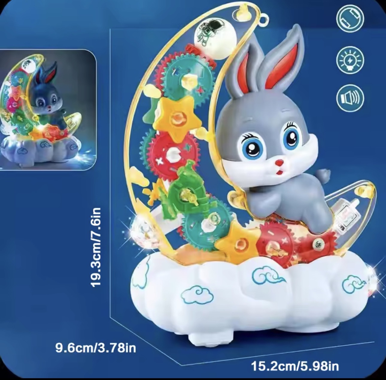 Starry Sky Cute Rabbit Electric Toy